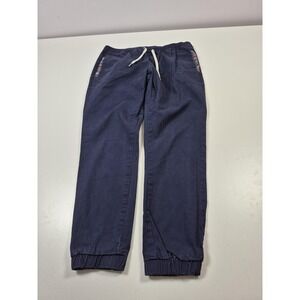 Wowie Pants Mens Large Blue Jogger Lounge Elastic Waist Aztec Trim Casual
